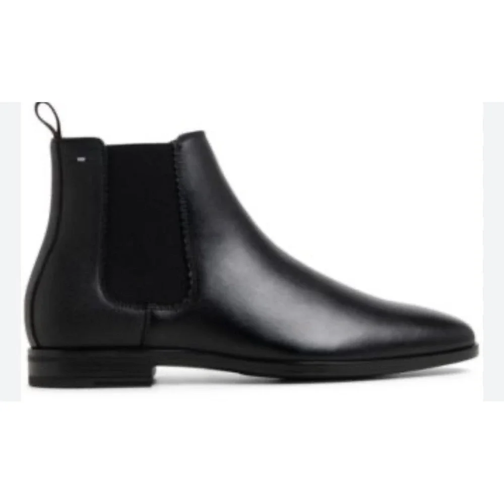 Ted Baker London Norwich-001 Chelsea Boots‎ Black Leather Men's Size 9.5